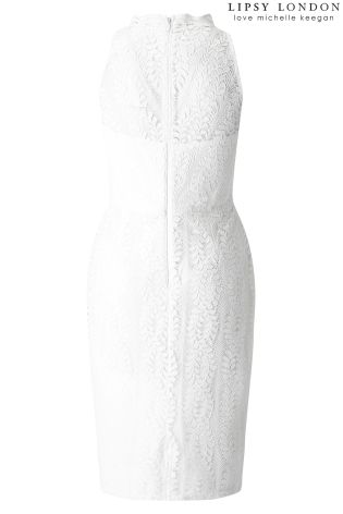 Lipsy Love Michelle Keegan High Neck Lace Dress